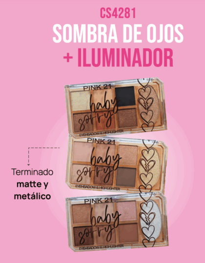 Sombras de Ojos/ Iluminador Pink 21